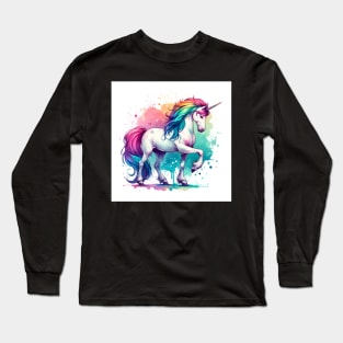 Unicorn Study - Fantasy AI Long Sleeve T-Shirt